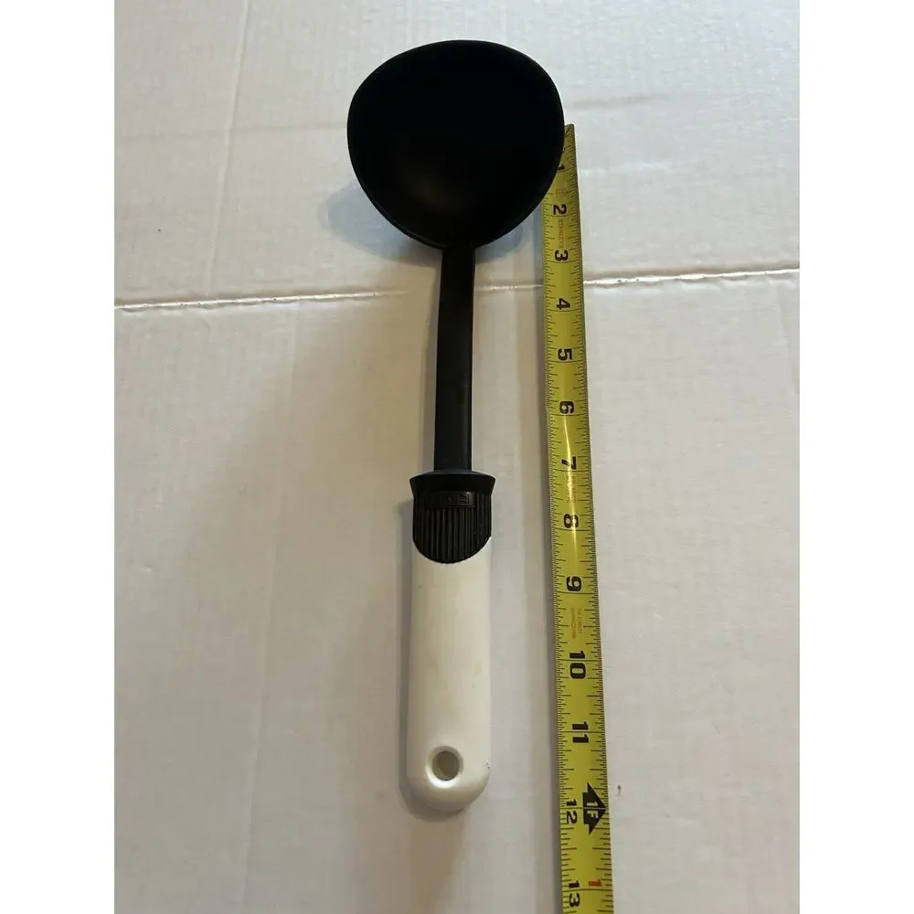 Vintage‎ EKCO Gravy Ladle Nylon Plastic White Black 12” Length